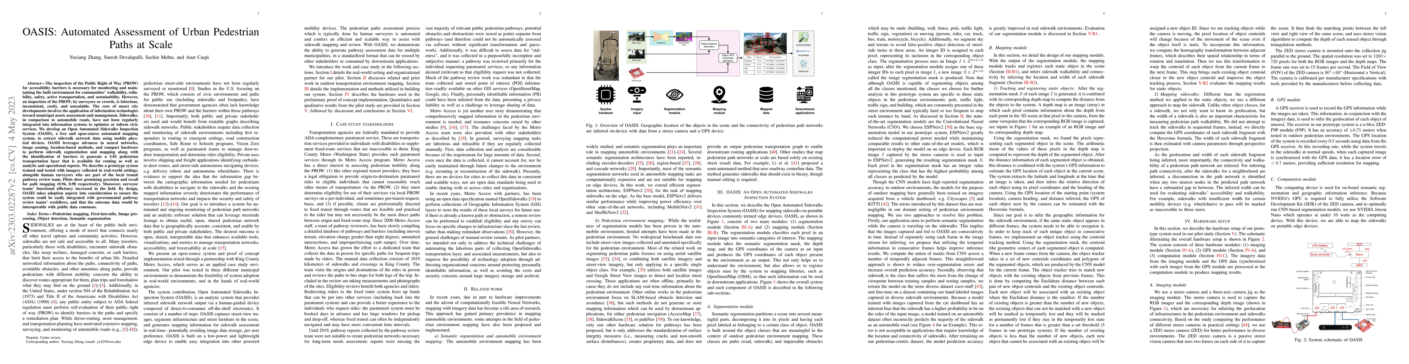 Thumbnail for OASIS: Automated Assessment of Urban Pedestrian Paths at Scale