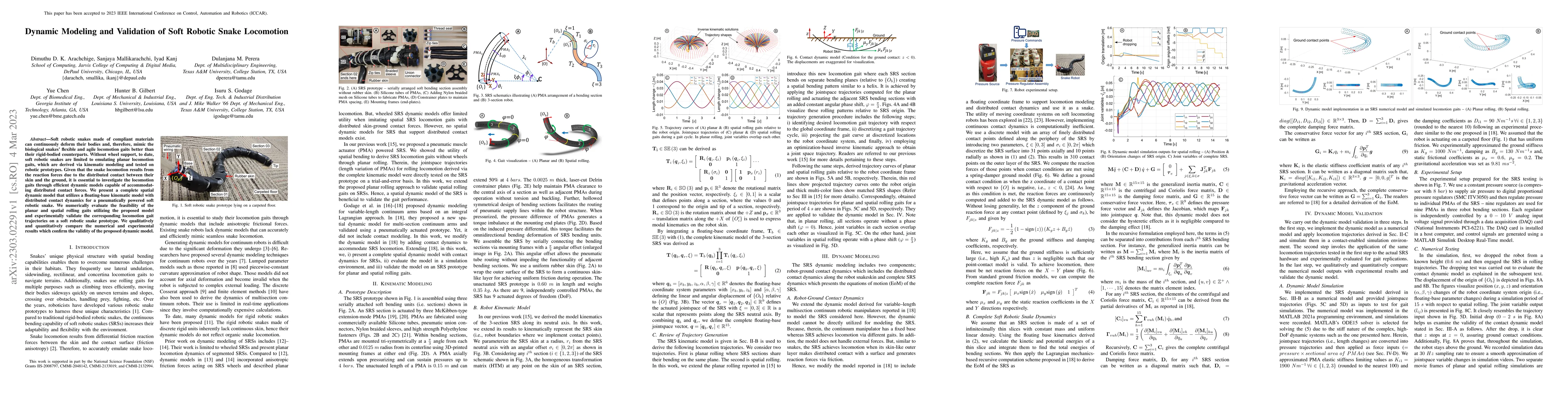 Thumbnail for Dynamic Modeling and Validation of Soft Robotic Snake Locomotion