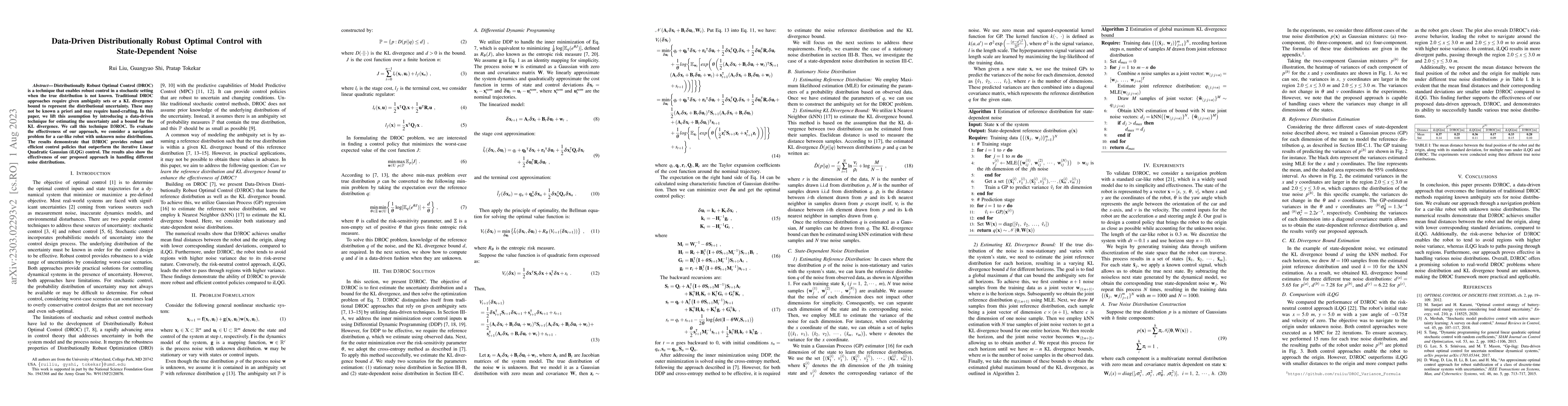 Thumbnail for Data-Driven Distributionally Robust Optimal Control with State-Dependent
  Noise