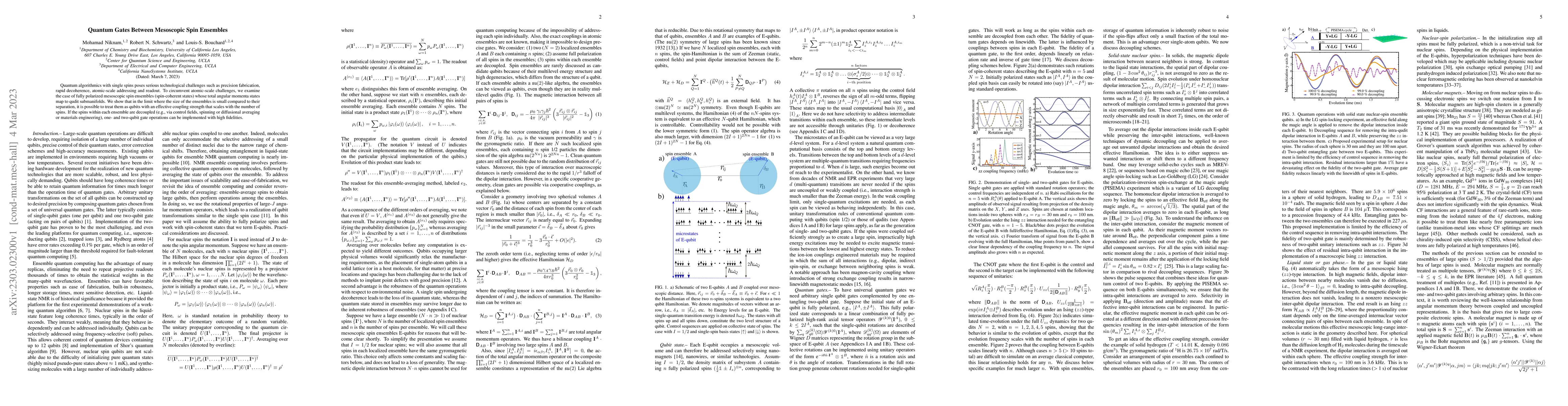 Thumbnail for Quantum Gates Between Mesoscopic Spin Ensembles