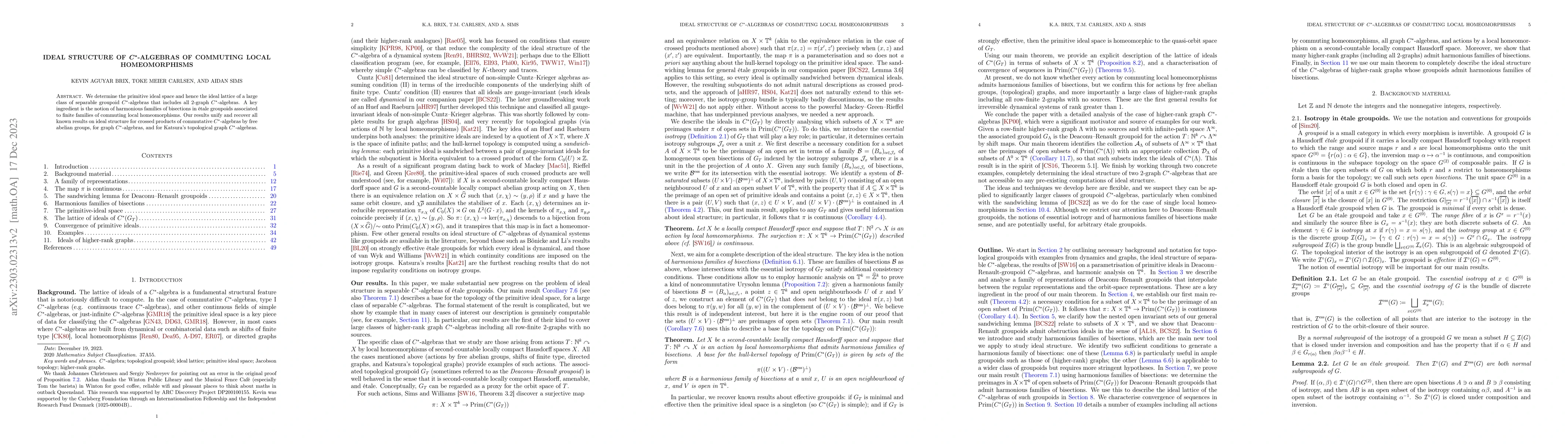 Thumbnail for Ideal structure of C*-algebras of commuting local homeomorphisms