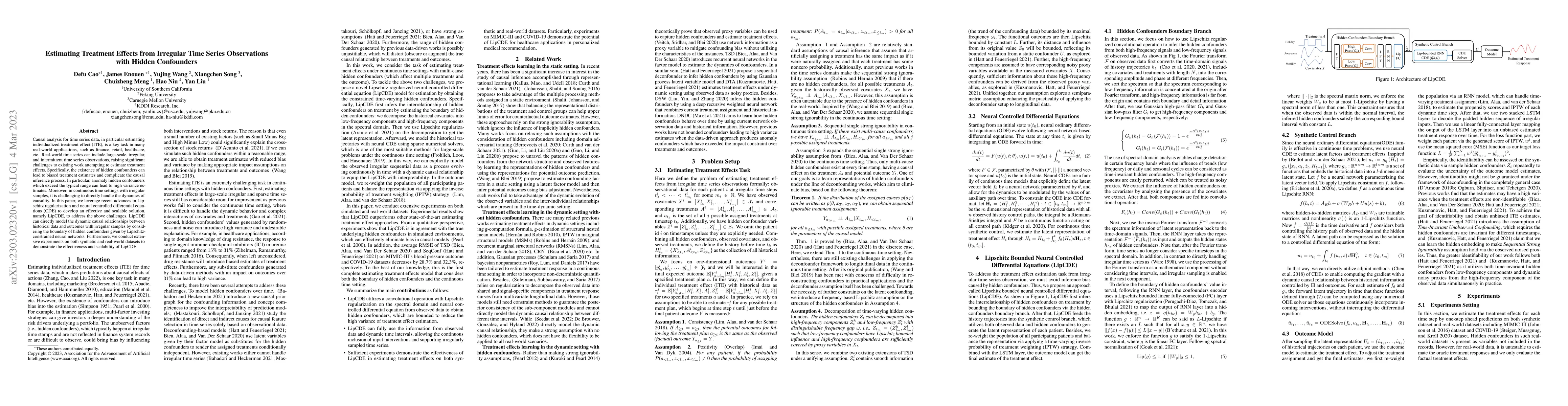 Thumbnail for Estimating Treatment Effects from Irregular Time Series Observations
  with Hidden Confounders
