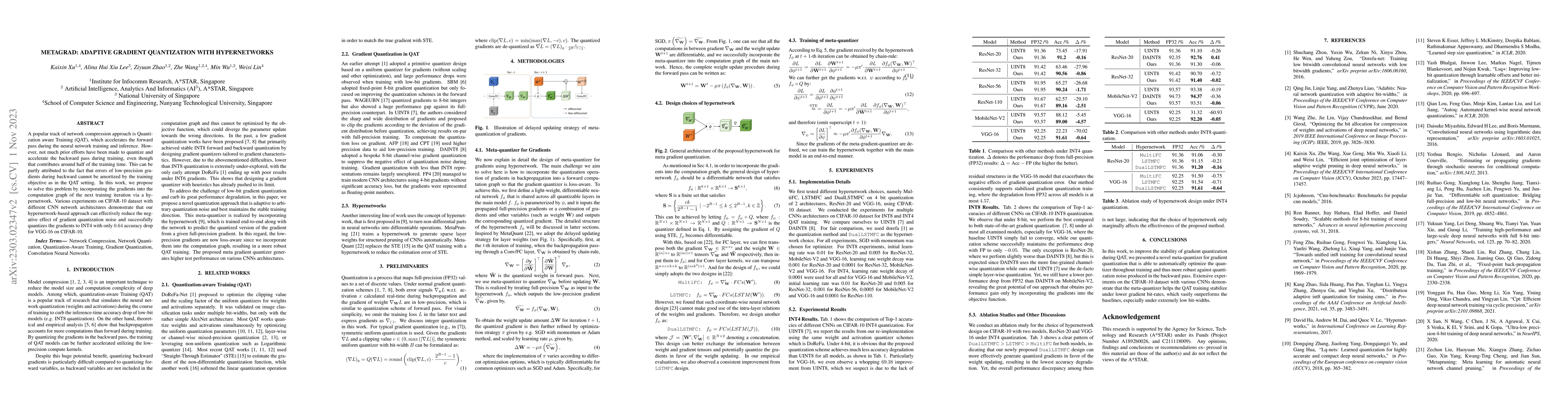 Thumbnail for MetaGrad: Adaptive Gradient Quantization with Hypernetworks