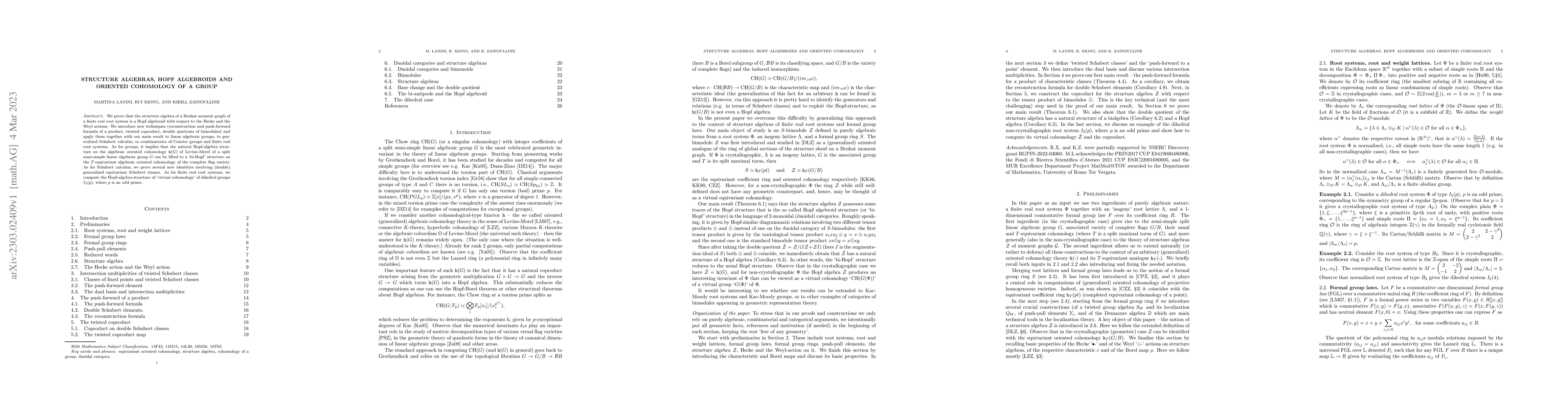 Thumbnail for Structure algebras, Hopf algebroids and oriented cohomology of a group
