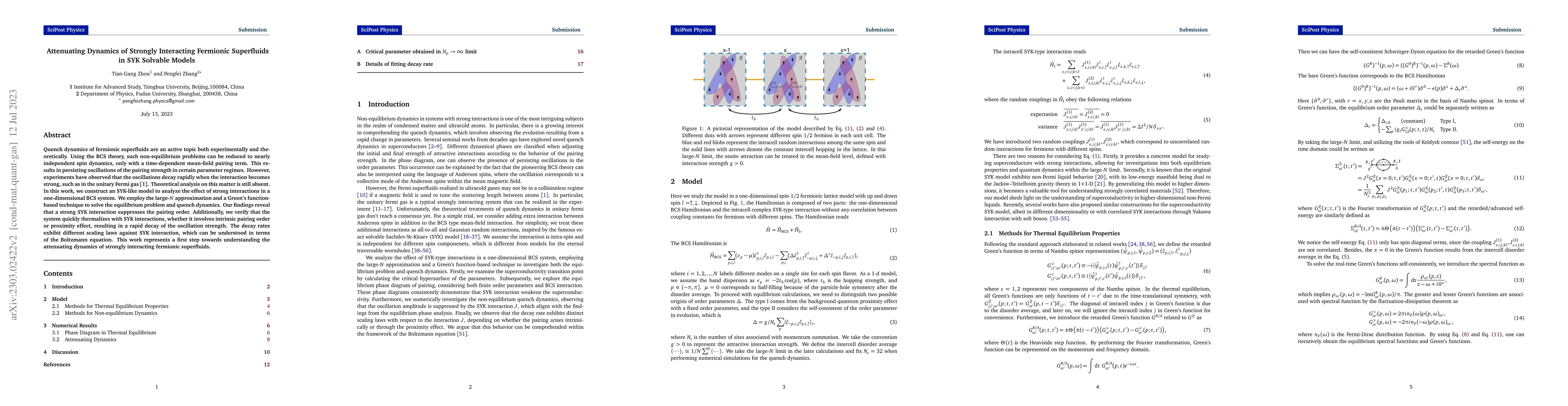 Thumbnail for Attenuating Dynamics of Strongly Interacting Fermionic Superfluids in
  SYK Solvable Models