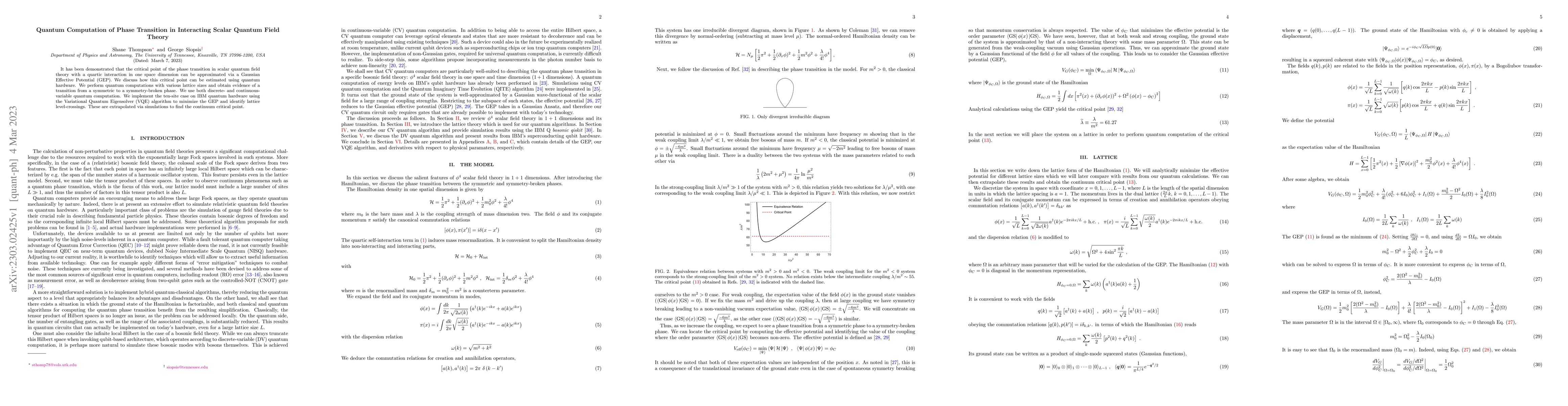 Thumbnail for Quantum Computation of Phase Transition in Interacting Scalar Quantum
  Field Theory