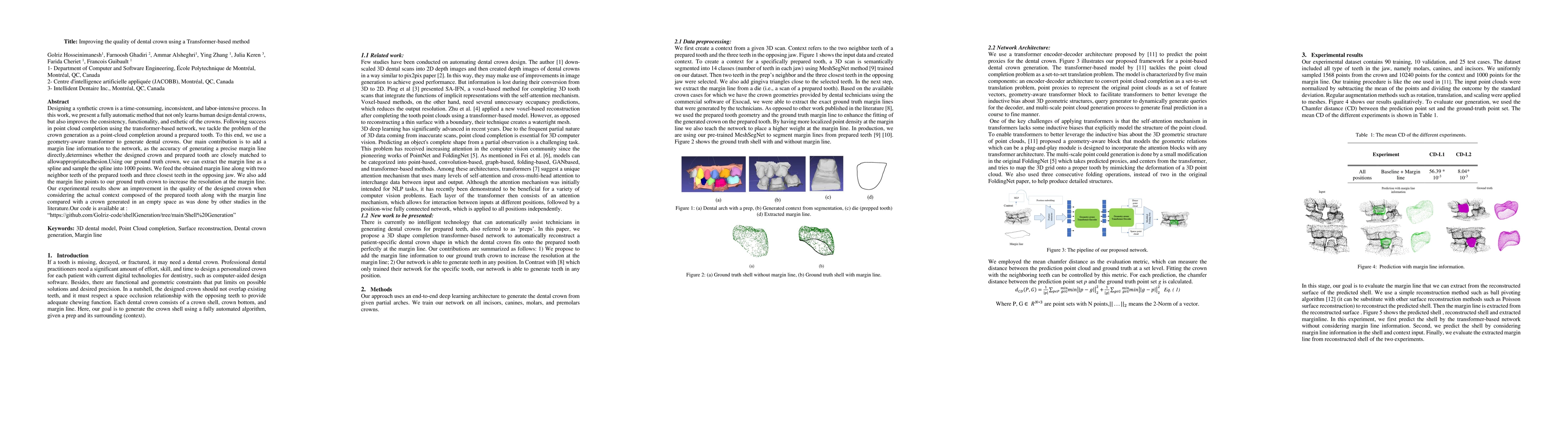 Thumbnail for Improving the quality of dental crown using a Transformer-based method