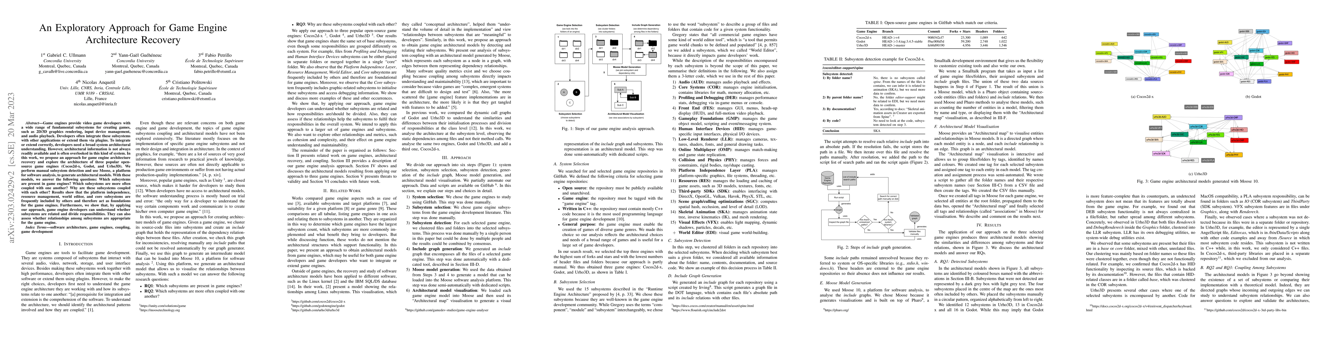 Thumbnail for An Exploratory Approach for Game Engine Architecture Recovery