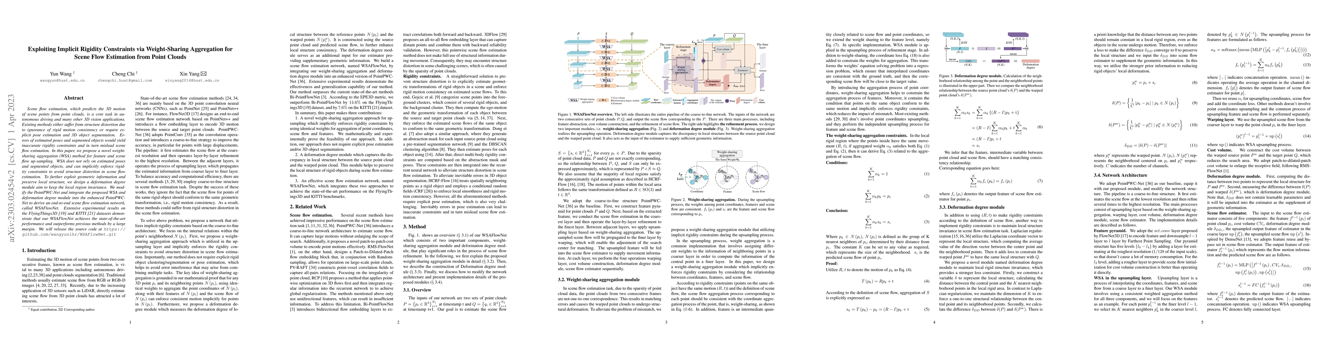Thumbnail for Exploiting Implicit Rigidity Constraints via Weight-Sharing Aggregation
  for Scene Flow Estimation from Point Clouds