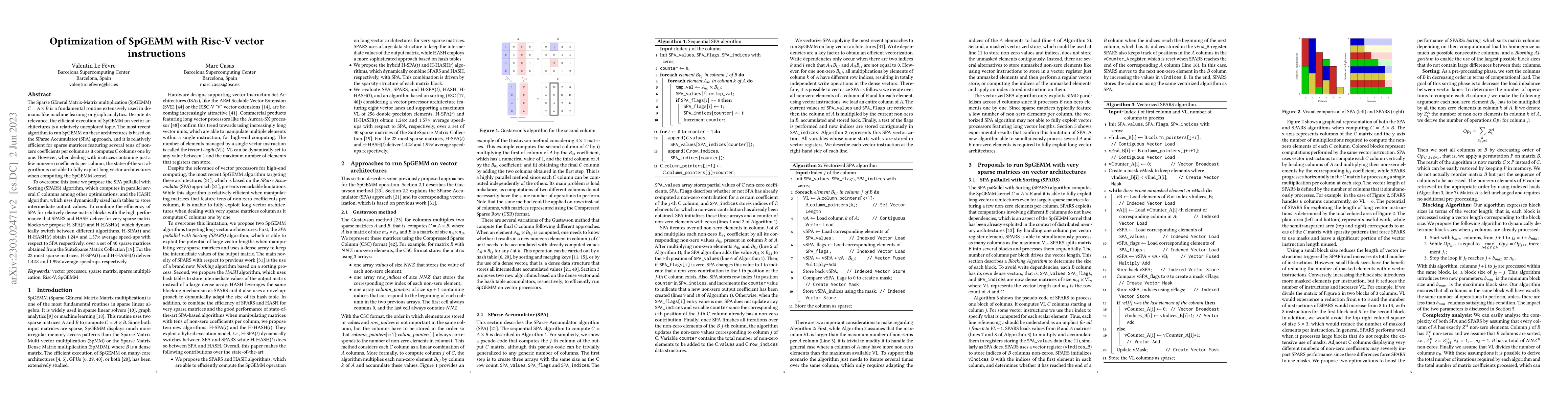 Thumbnail for Optimization of SpGEMM with Risc-V vector instructions