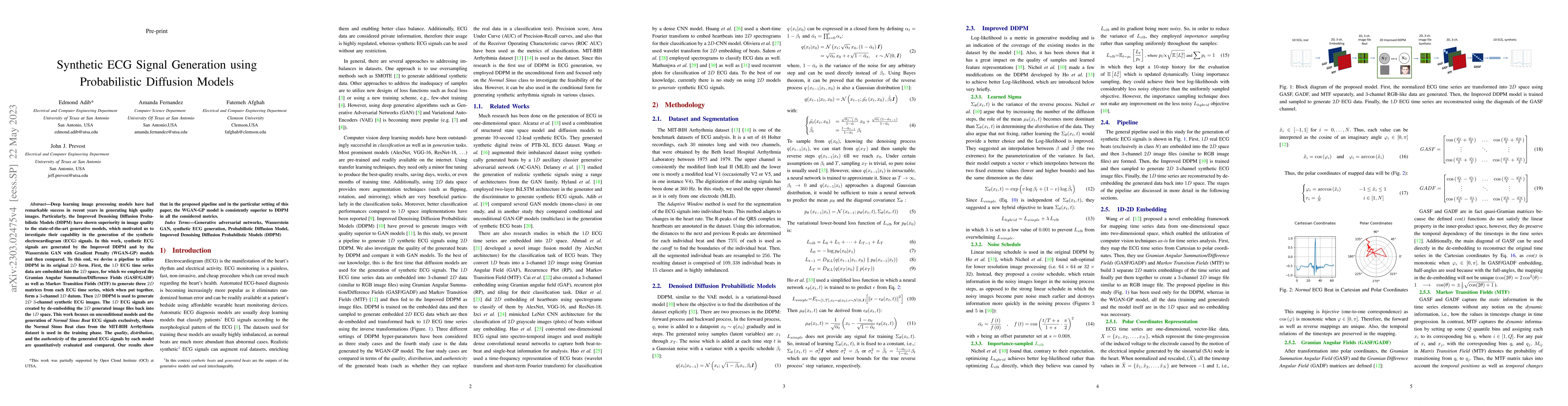 Thumbnail for Synthetic ECG Signal Generation using Probabilistic Diffusion Models