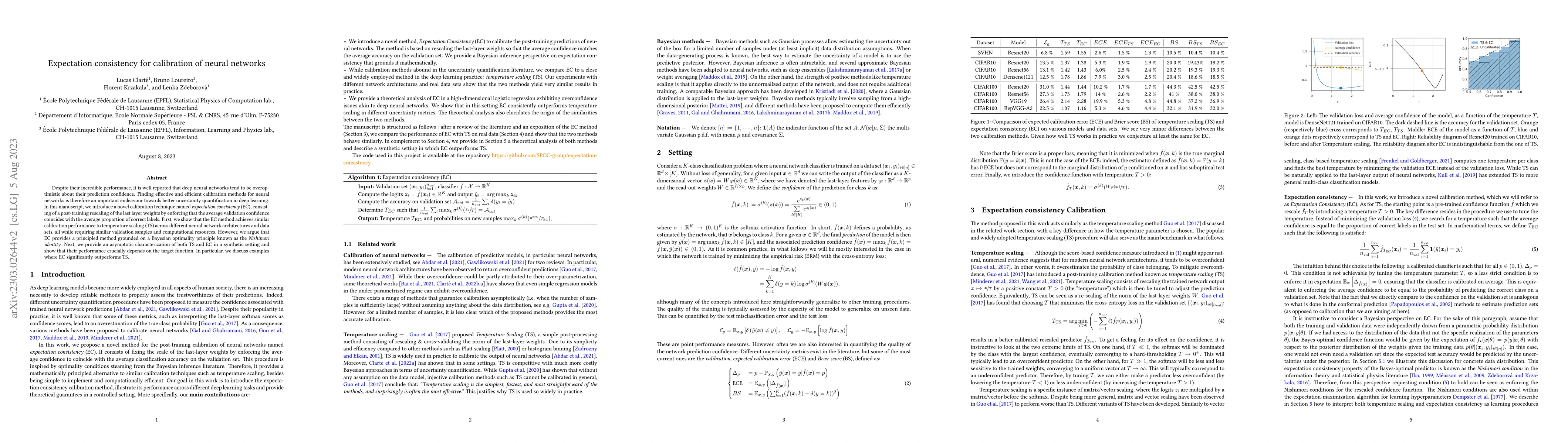 Thumbnail for Expectation consistency for calibration of neural networks