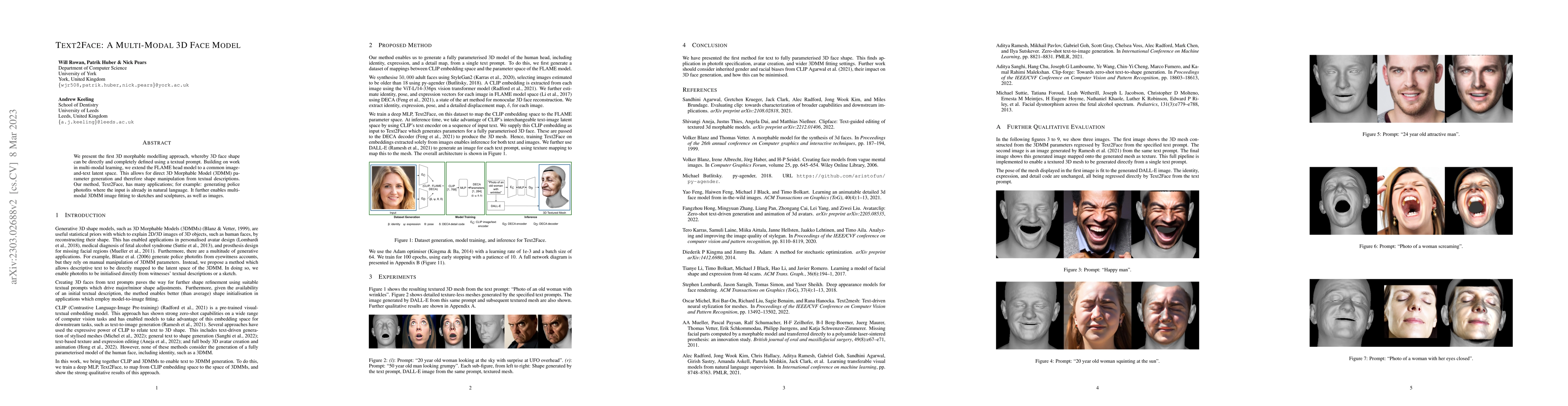 Thumbnail for Text2Face: A Multi-Modal 3D Face Model