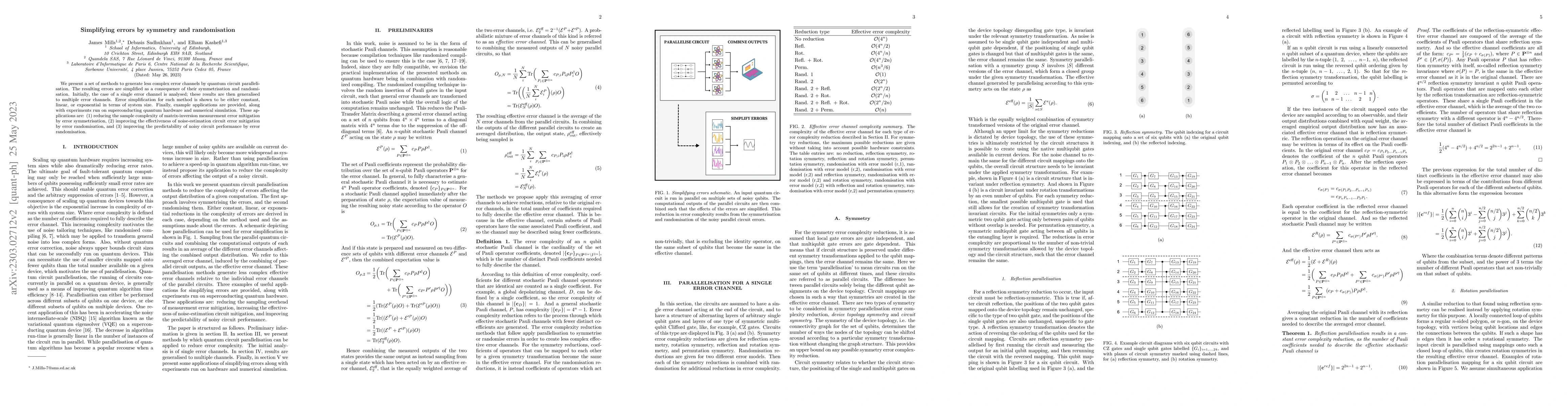 Thumbnail for Simplifying errors by symmetry and randomisation