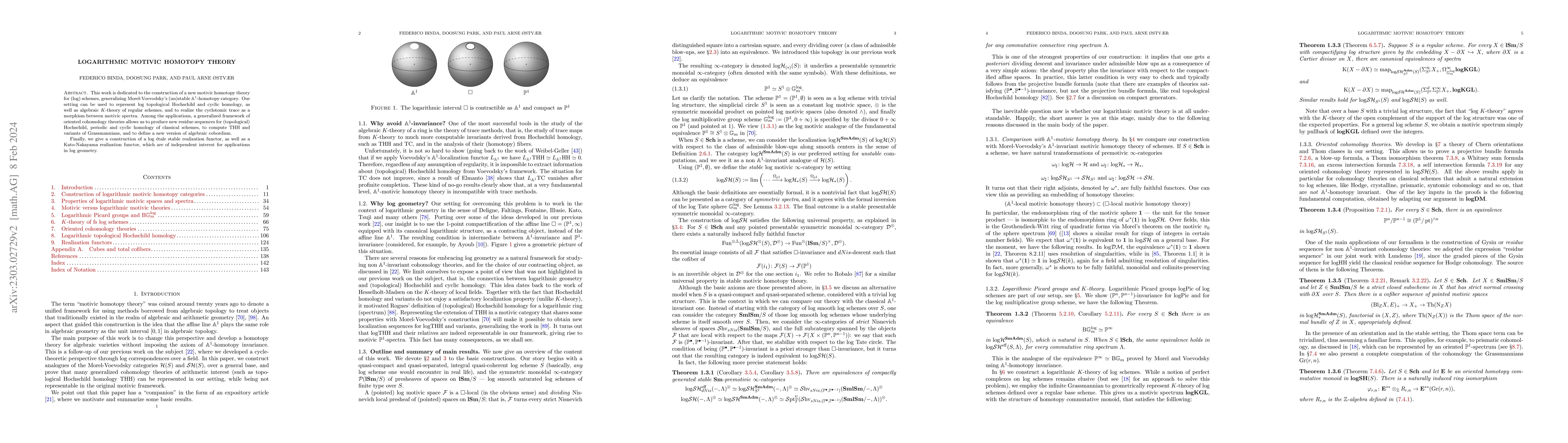 Thumbnail for Logarithmic motivic homotopy theory