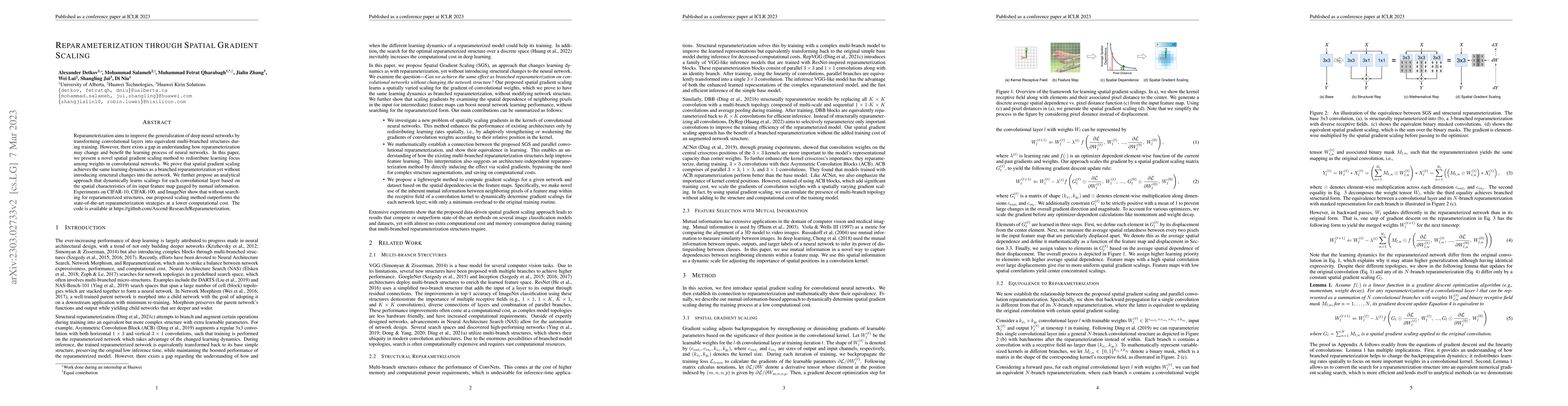 Thumbnail for Reparameterization through Spatial Gradient Scaling
