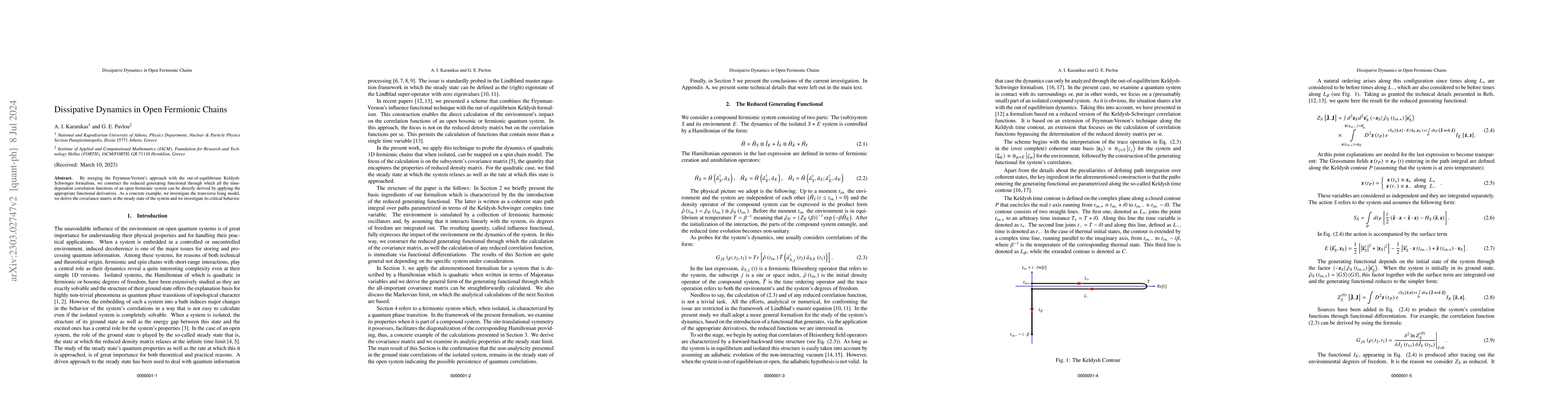 Thumbnail for Dissipative Dynamics in Open Fermionic Chains