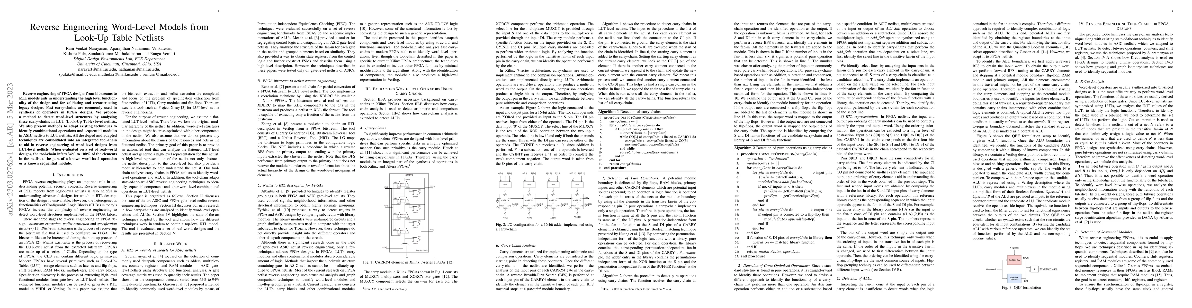 Thumbnail for Reverse Engineering Word-Level Models from Look-Up Table Netlists