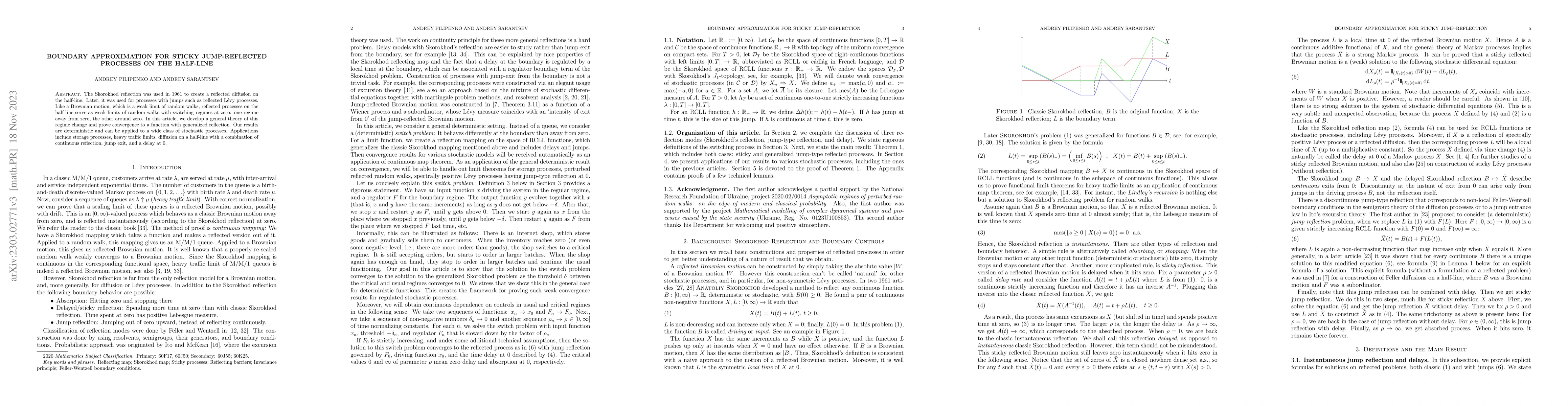 Thumbnail for Boundary Approximation for Sticky Jump-Reflected Processes on the
  Half-Line