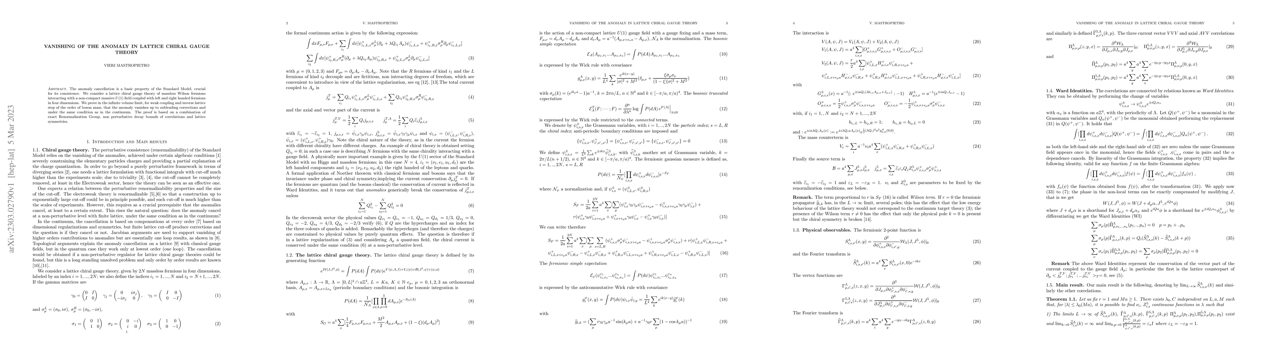 Thumbnail for Vanishing of the anomaly in lattice chiral gauge theory