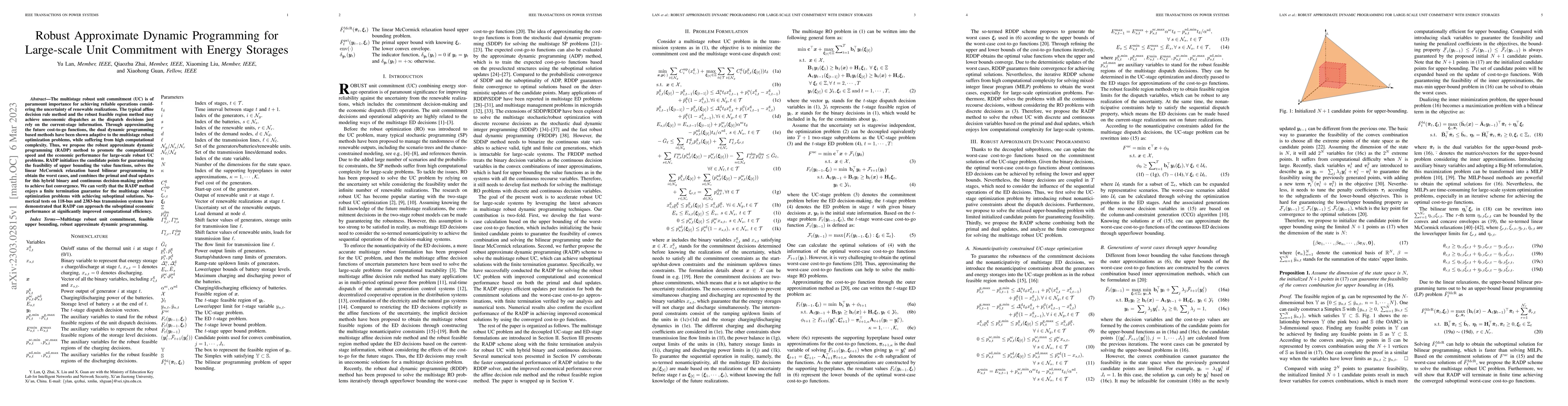Thumbnail for Robust Approximate Dynamic Programming for Large-scale Unit Commitment
  with Energy Storages
