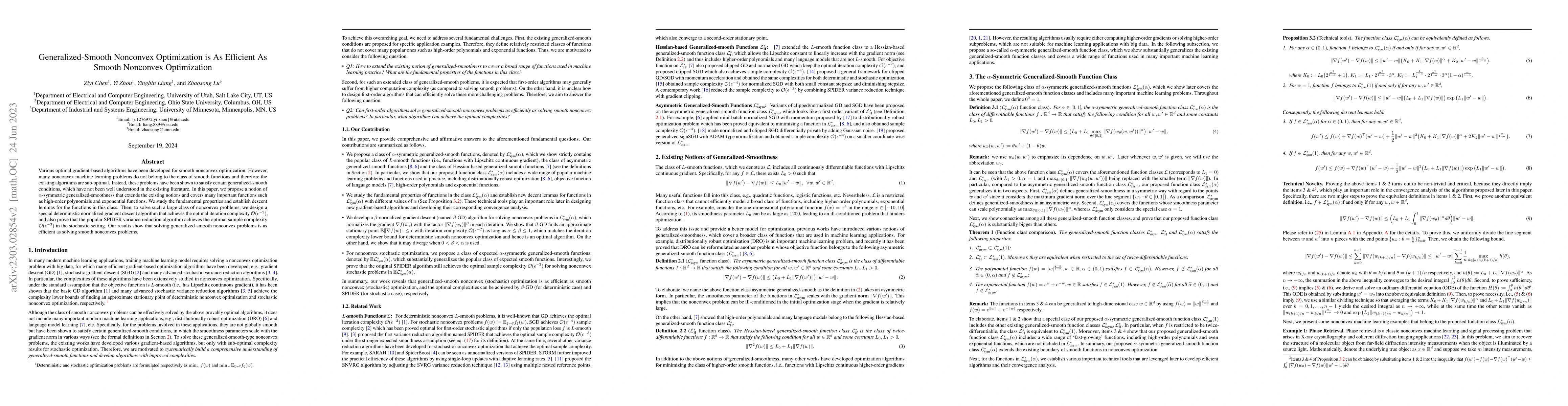 Thumbnail for Generalized-Smooth Nonconvex Optimization is As Efficient As Smooth
  Nonconvex Optimization