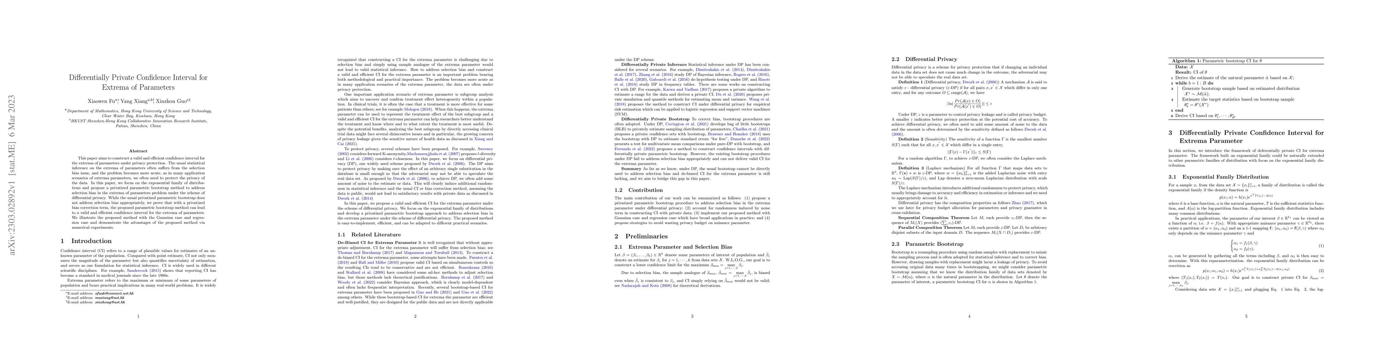 Thumbnail for Differentially Private Confidence Interval for Extrema of Parameters