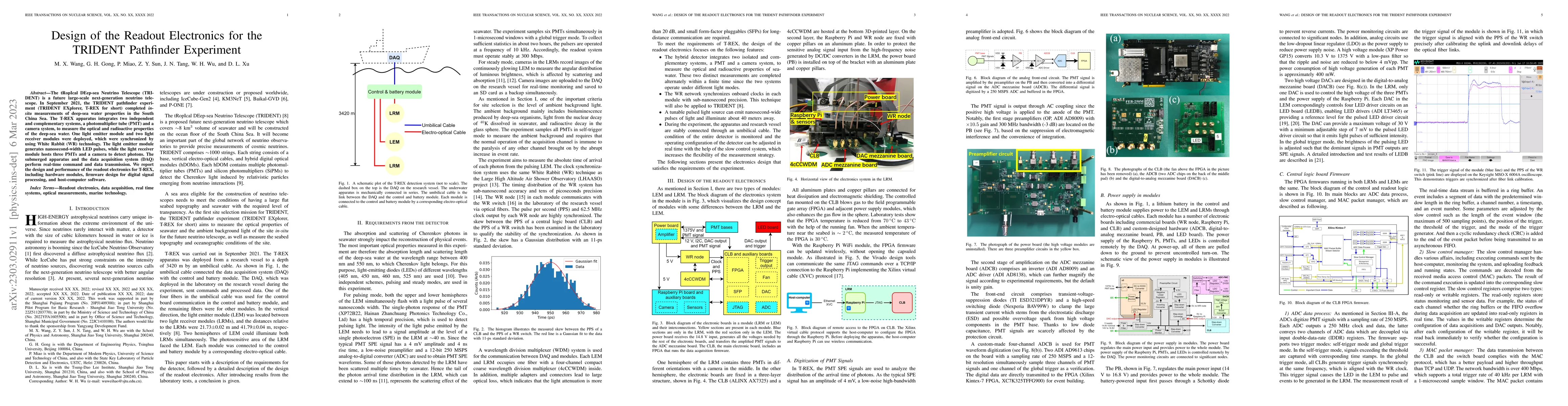 Thumbnail for Design of the Readout Electronics for the TRIDENT Pathfinder Experiment