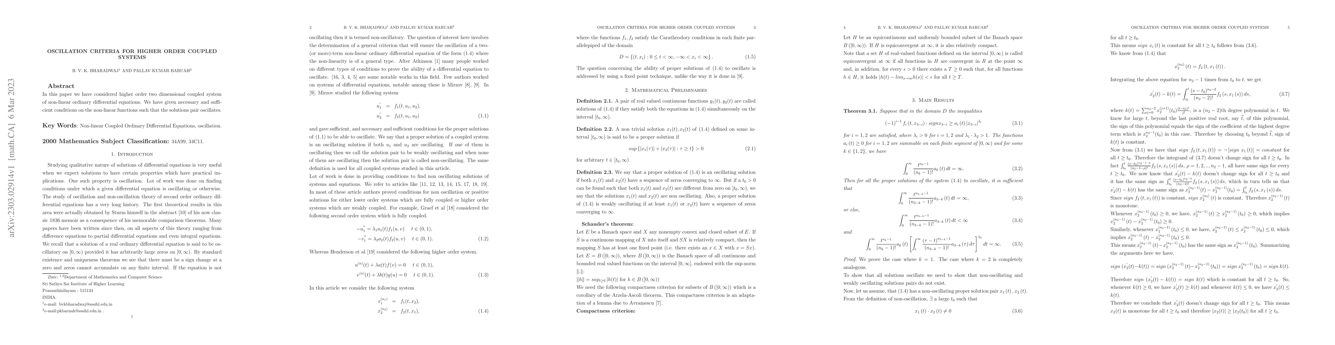 Thumbnail for Oscillation criteria for higher order coupled systems