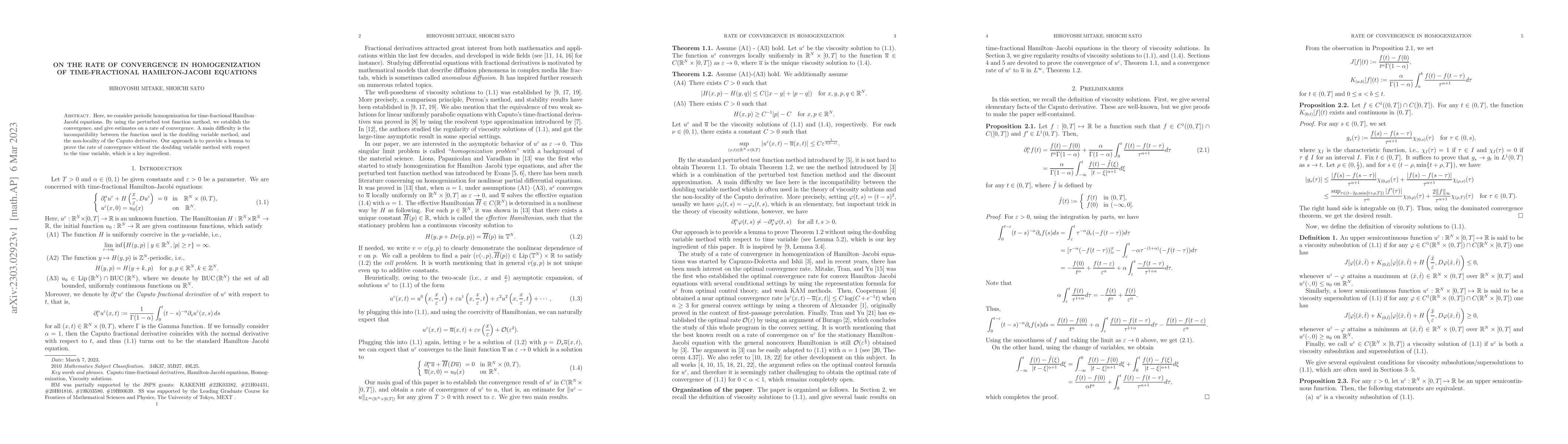 Thumbnail for On the rate of convergence in homogenization of time-fractional
  Hamilton-Jacobi equations
