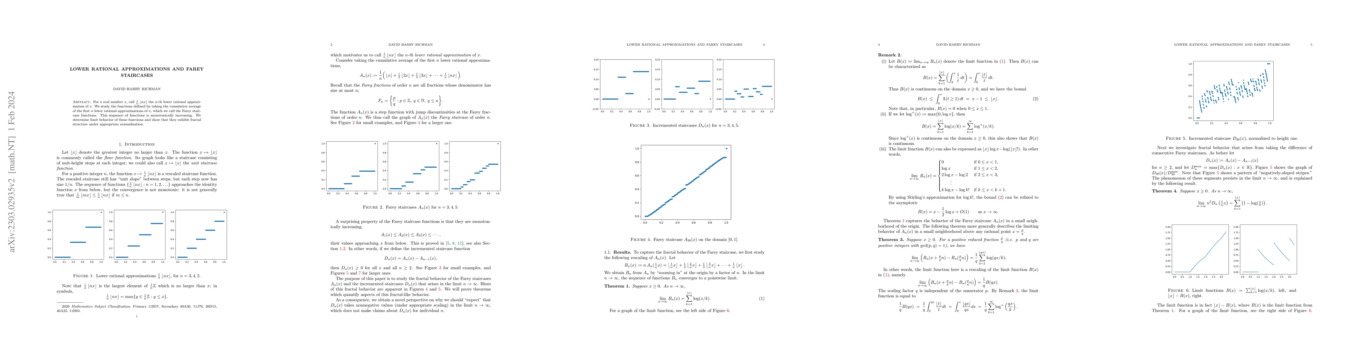 Thumbnail for Lower rational approximations and Farey staircases