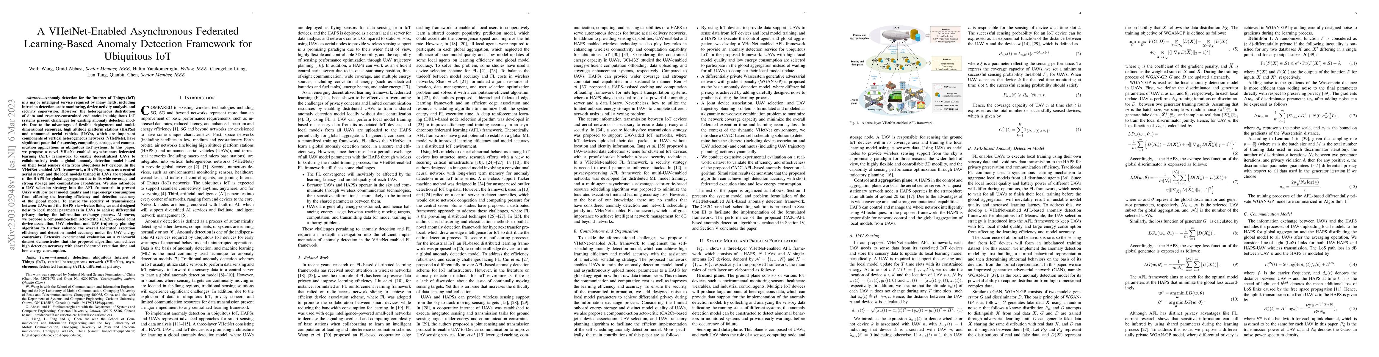 Thumbnail for A VHetNet-Enabled Asynchronous Federated Learning-Based Anomaly
  Detection Framework for Ubiquitous IoT