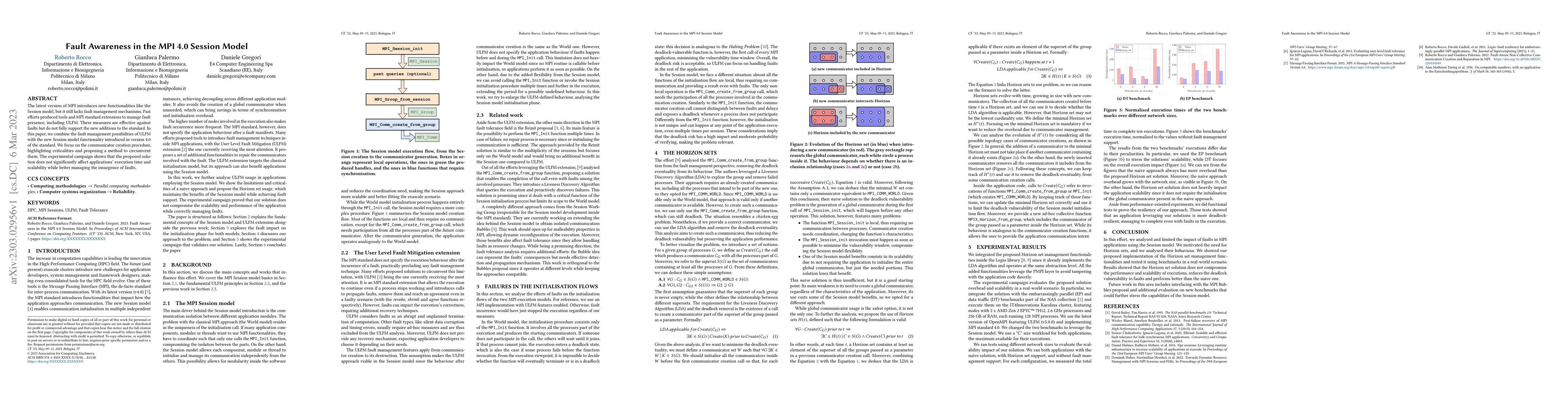 Thumbnail for Fault Awareness in the MPI 4.0 Session Model