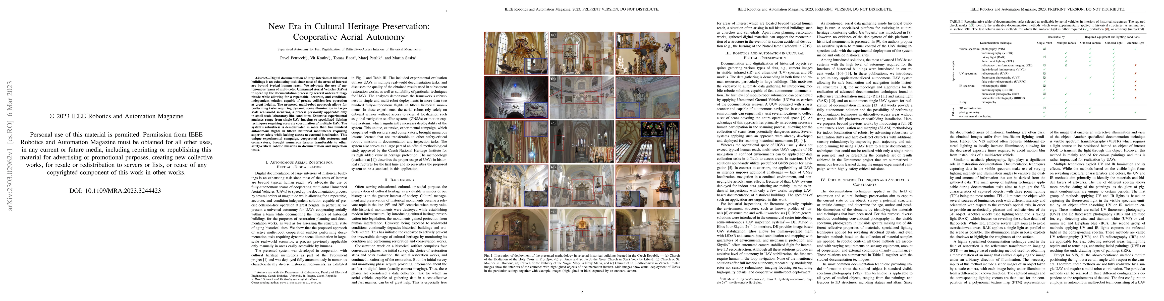 Thumbnail for New Era in Cultural Heritage Preservation: Cooperative Aerial Autonomy