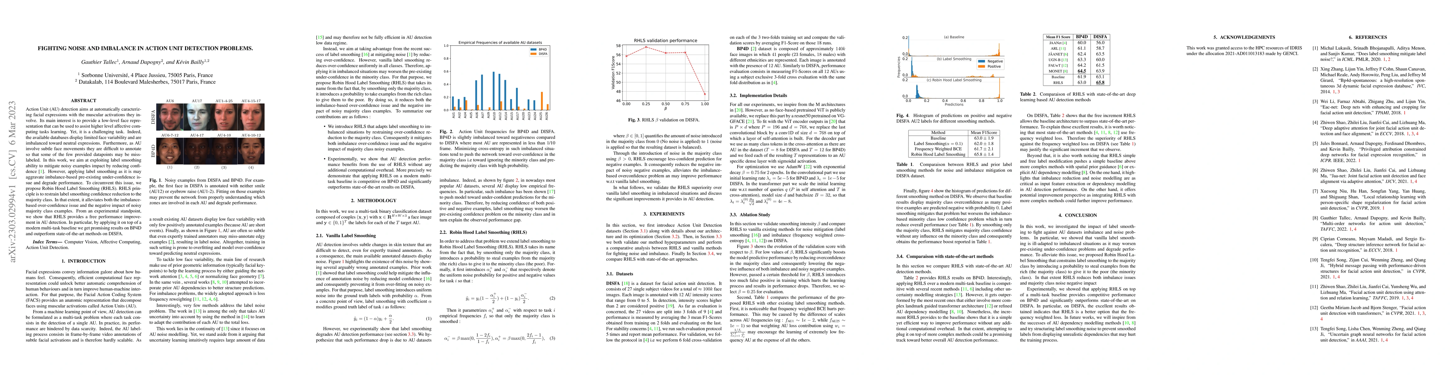 Thumbnail for Fighting noise and imbalance in Action Unit detection problems