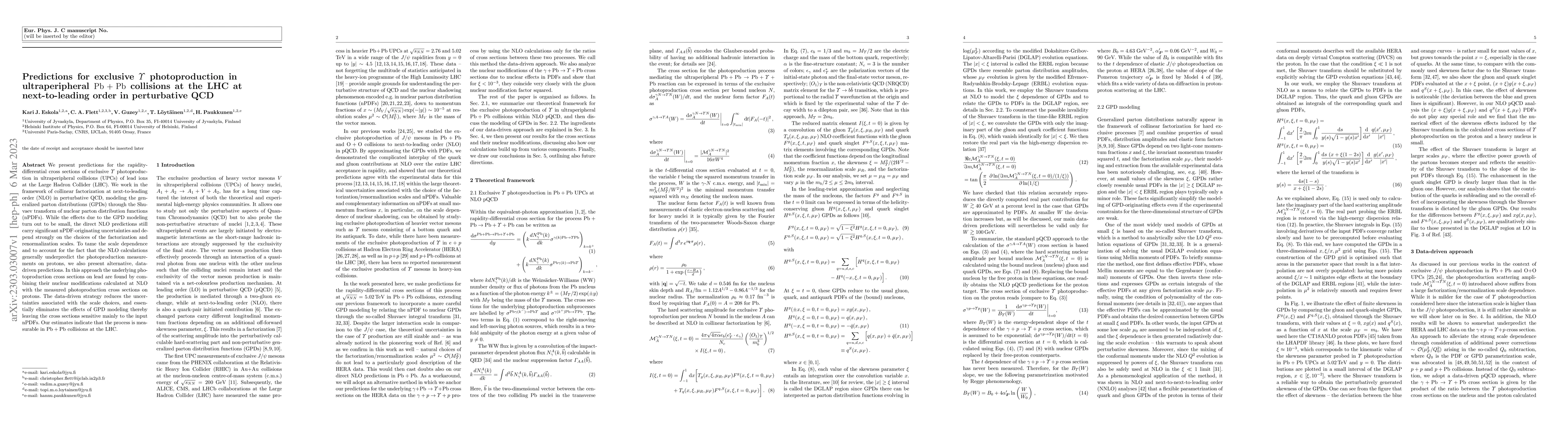 Thumbnail for Predictions for exclusive $\Upsilon$ photoproduction in ultraperipheral
  ${\rm Pb}+{\rm Pb}$ collisions at the LHC at next-to-leading order in
  perturbative QCD