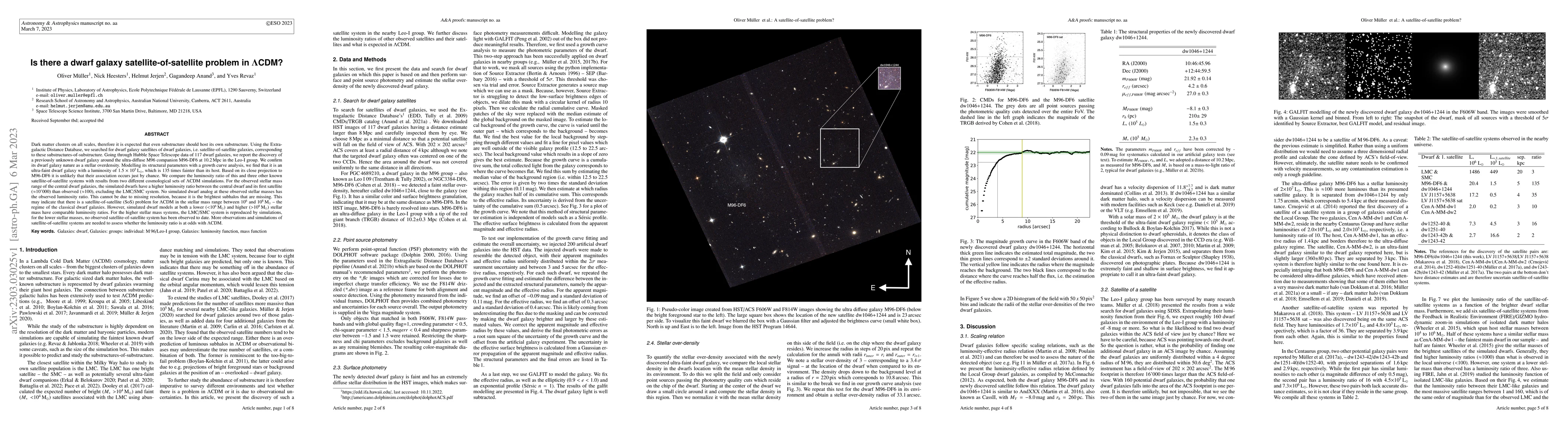 Thumbnail for Is there a dwarf galaxy satellite-of-satellite problem in $\Lambda$CDM?