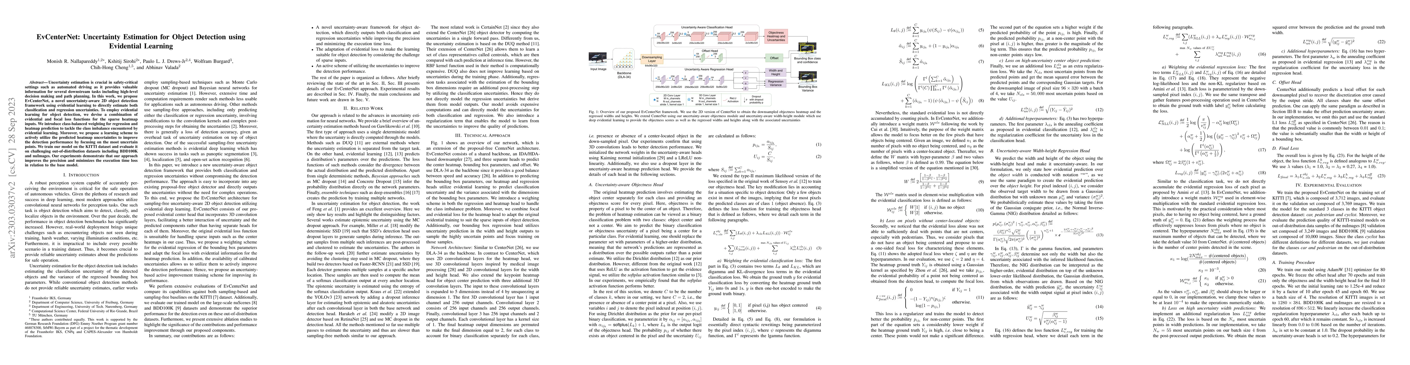 Thumbnail for EvCenterNet: Uncertainty Estimation for Object Detection using
  Evidential Learning
