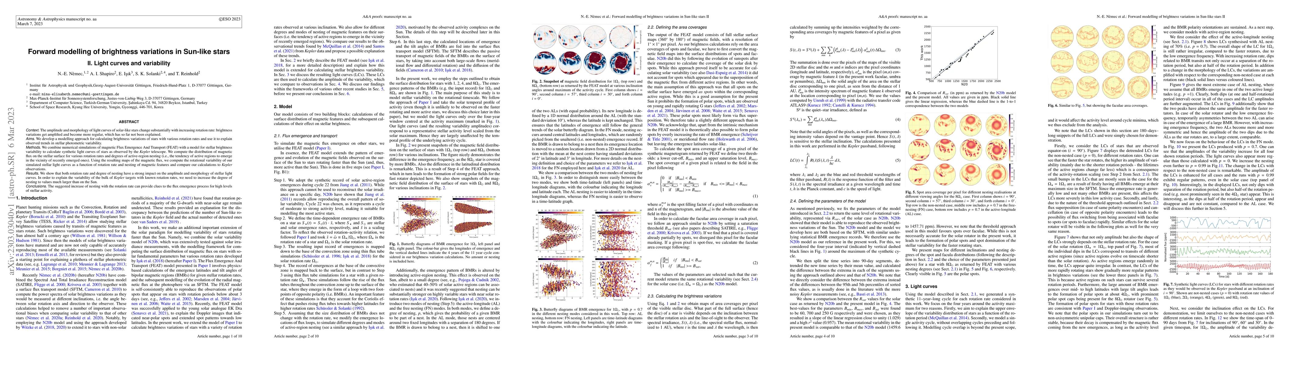 Thumbnail for Forward modelling of brightness variations in Sun-like stars -- II.
  Light curves and variability