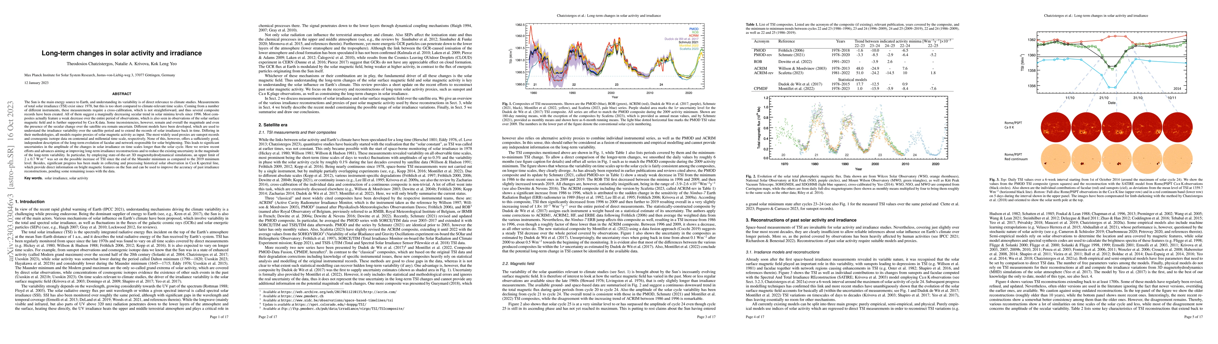 Thumbnail for Long-term changes in solar activity and irradiance