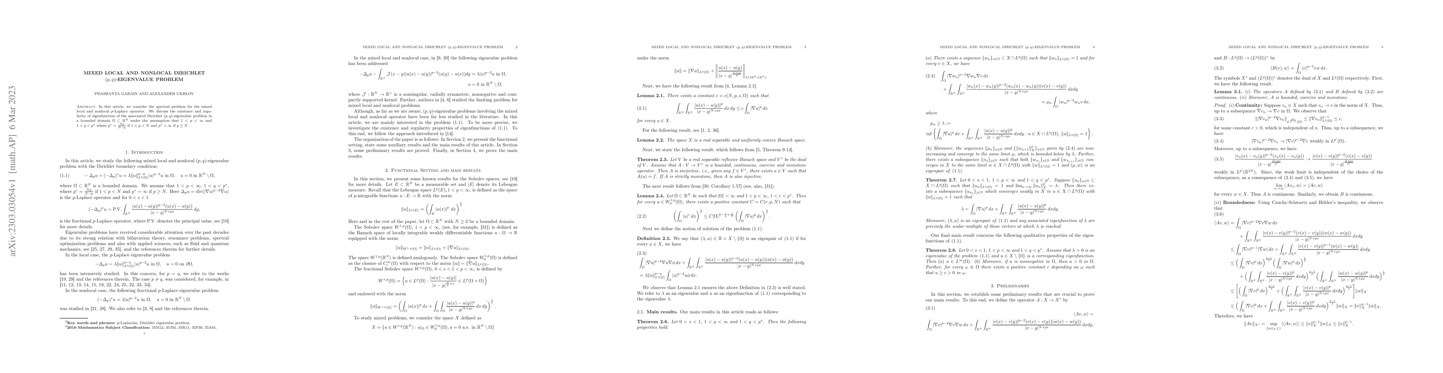 Thumbnail for Mixed local and nonlocal Dirichlet $(p,q)$-eigenvalue problem