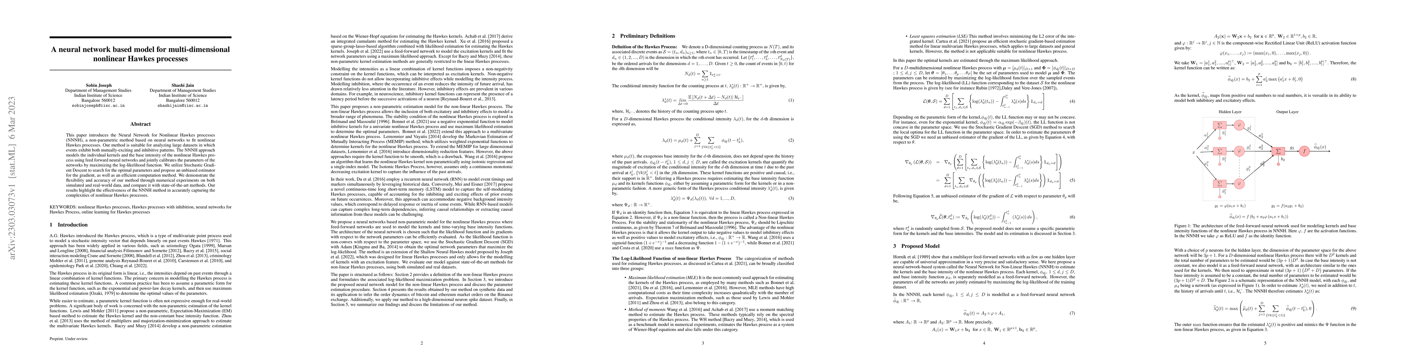 Thumbnail for A neural network based model for multi-dimensional nonlinear Hawkes
  processes