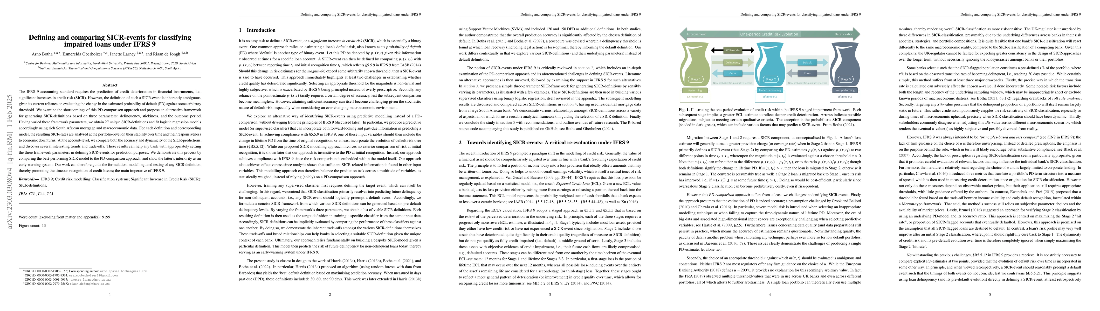 Thumbnail for Defining and comparing SICR-events for classifying impaired loans under
  IFRS 9