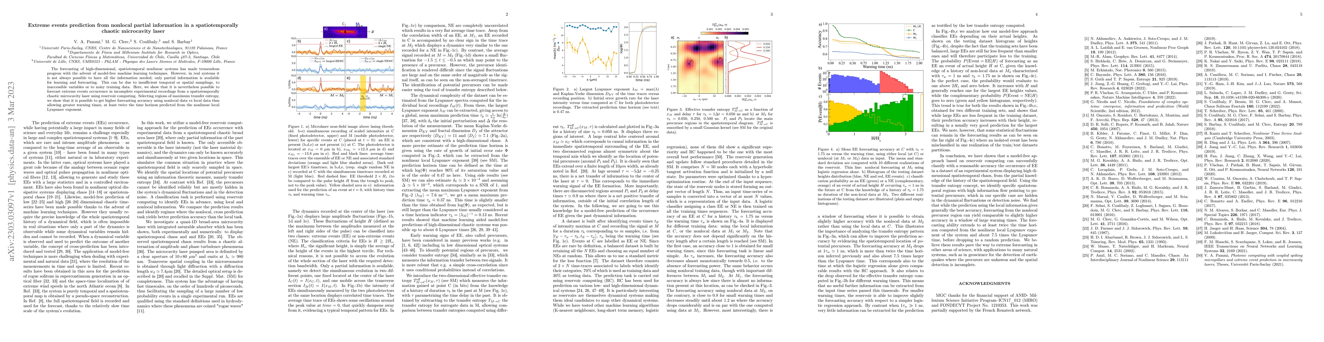 Thumbnail for Extreme events prediction from nonlocal partial information in a
  spatiotemporally chaotic microcavity laser