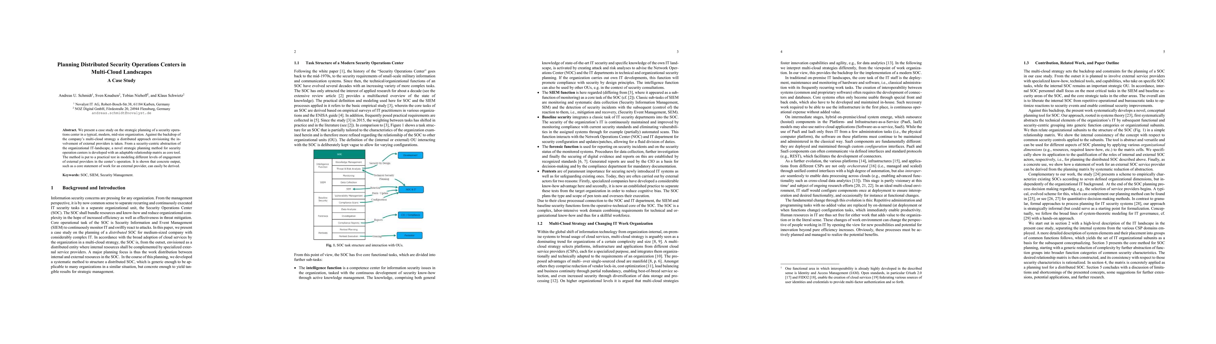 Thumbnail for Planning Distributed Security Operations Centers in Multi-Cloud
  Landscapes: A Case Study