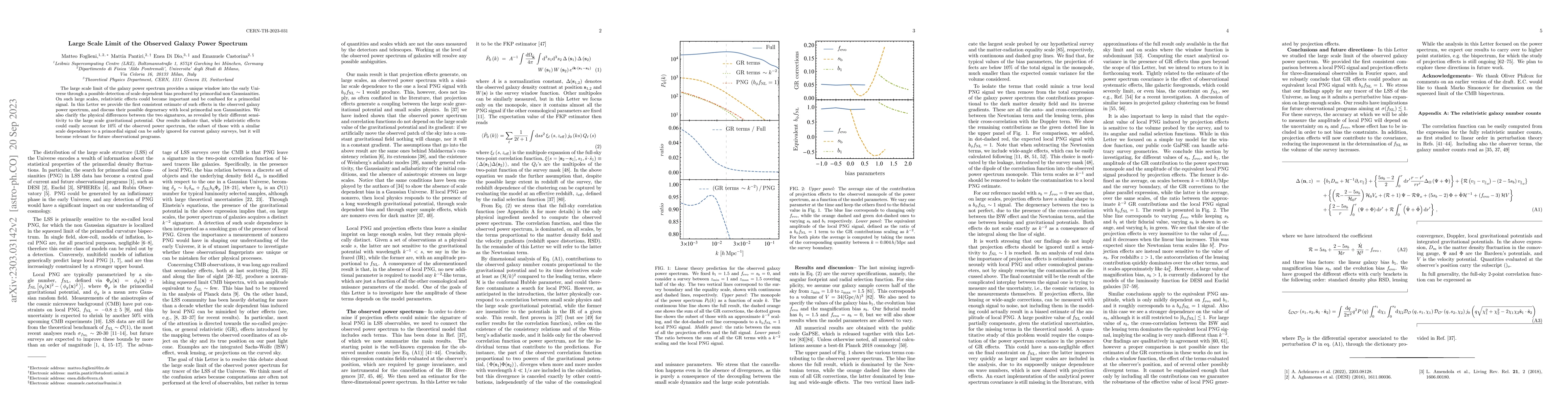 Thumbnail for Large Scale Limit of the Observed Galaxy Power Spectrum