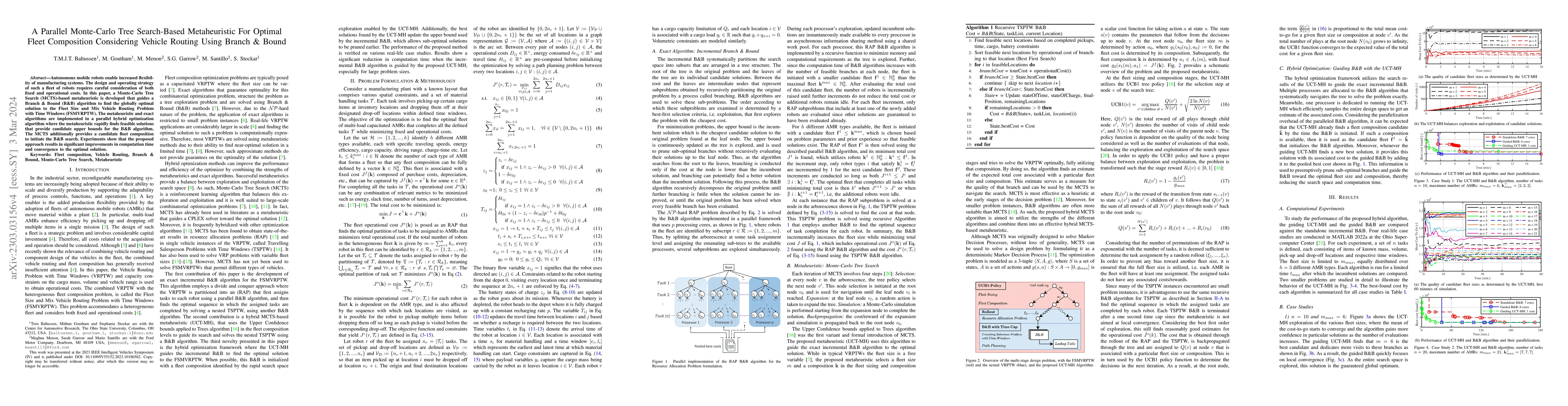Thumbnail for A Parallel Monte-Carlo Tree Search-Based Metaheuristic For Optimal Fleet
  Composition Considering Vehicle Routing Using Branch & Bound