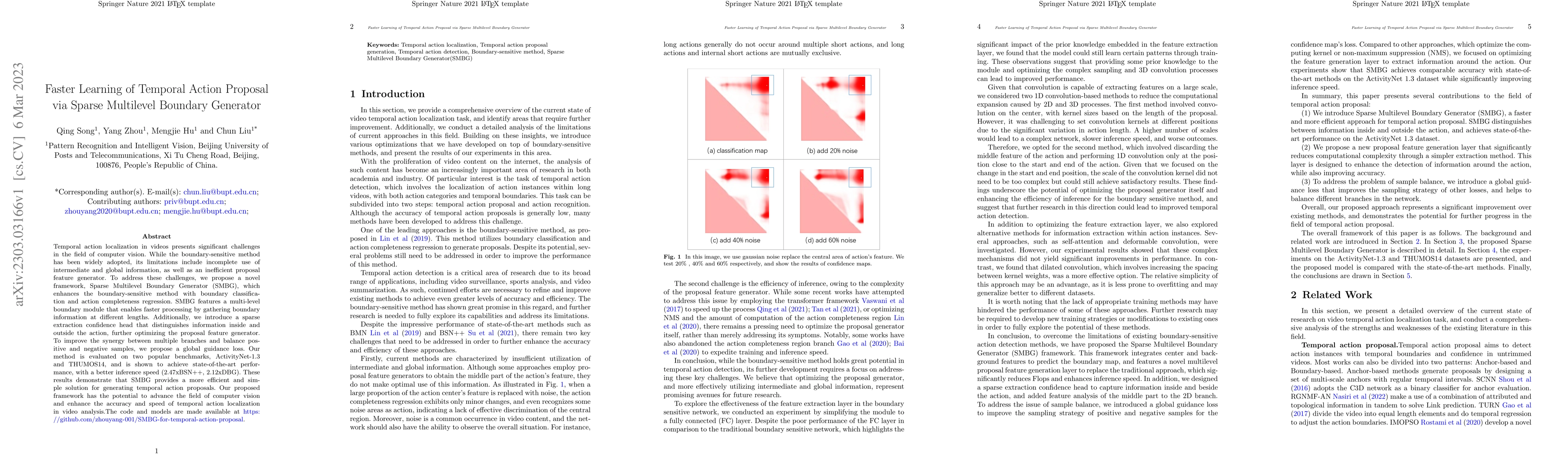 Thumbnail for Faster Learning of Temporal Action Proposal via Sparse Multilevel
  Boundary Generator