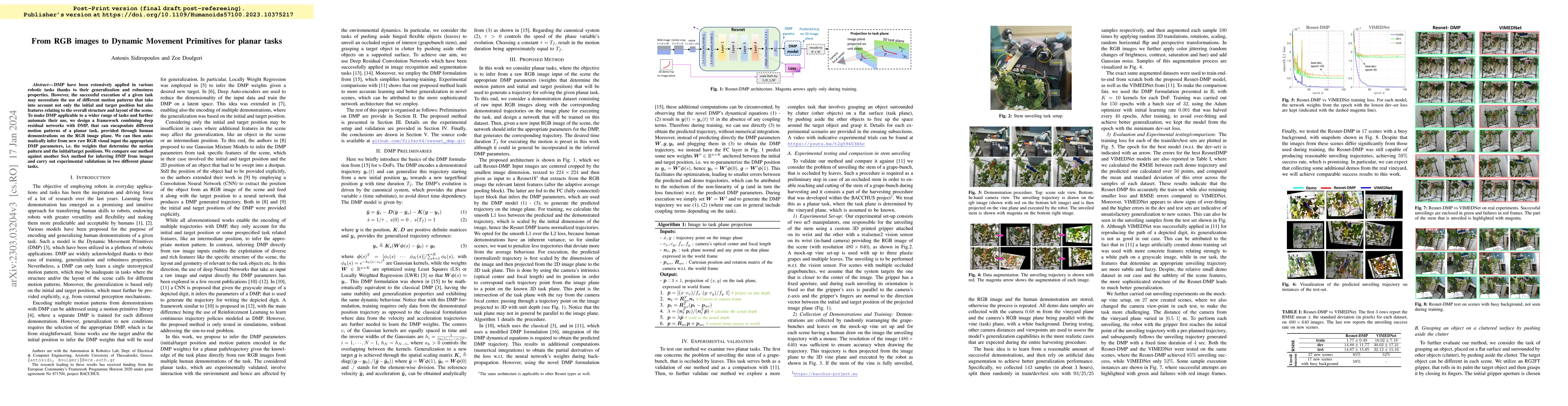 Thumbnail for From RGB images to Dynamic Movement Primitives for planar tasks