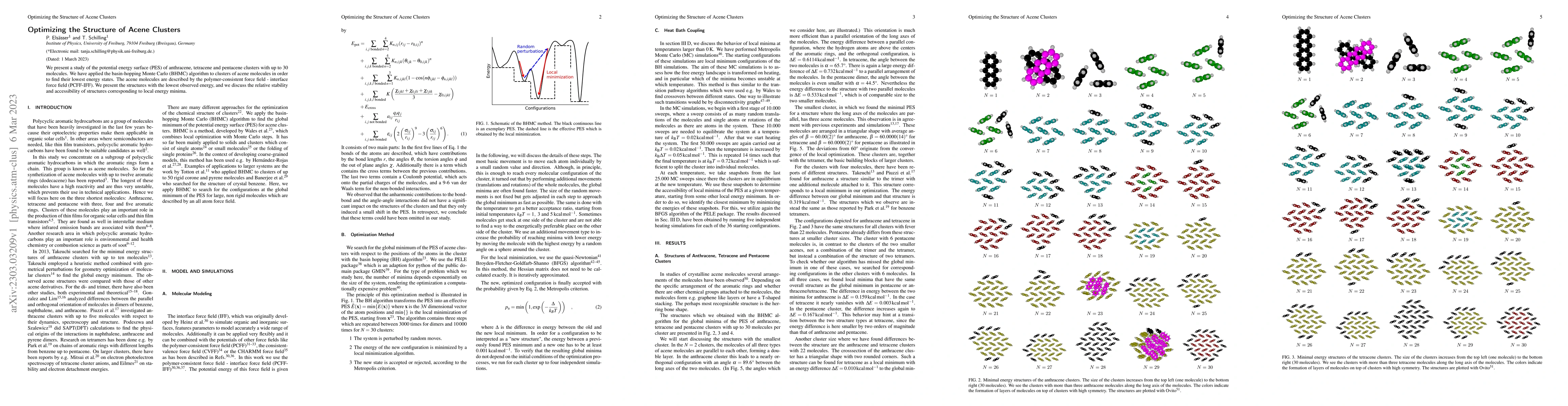 Thumbnail for Optimizing the Structure of Acene Clusters